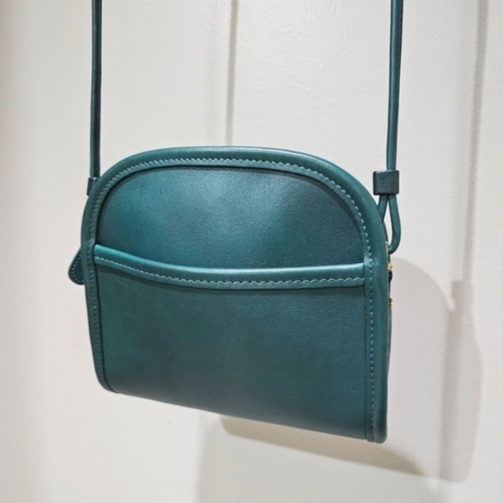 Vintage Coach Abbie Zip Crossbody Shoulder Bag Purse # 9017 ( Jade ) - Picture 9 of 14